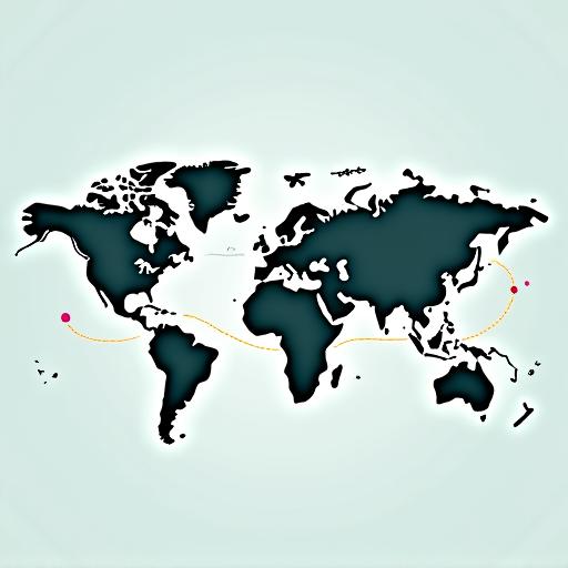 A world map with interconnected points, representing global content distribution.